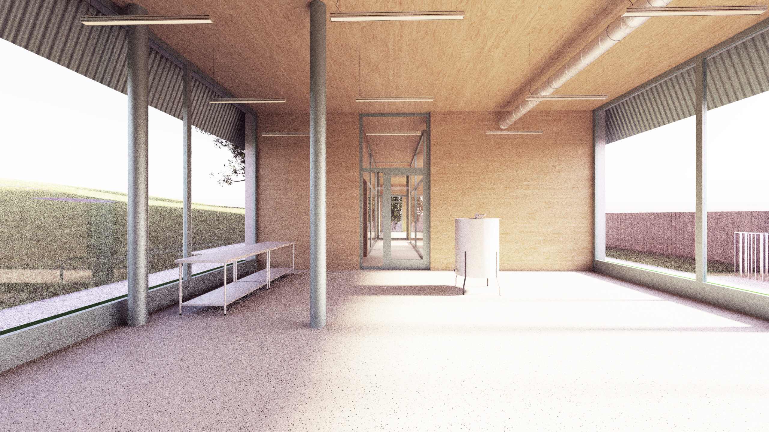 Gregor Oyen Architektur Architekt Wettbewerbsbeitrag Bienenforschungszentrum Posieux Neubau